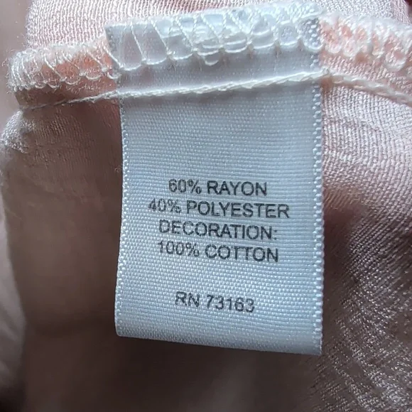 Spense Light Pink Fairycore Blouse Handkerchief Hem Bell Sleeve Women's Size M - Picture 6 of 7